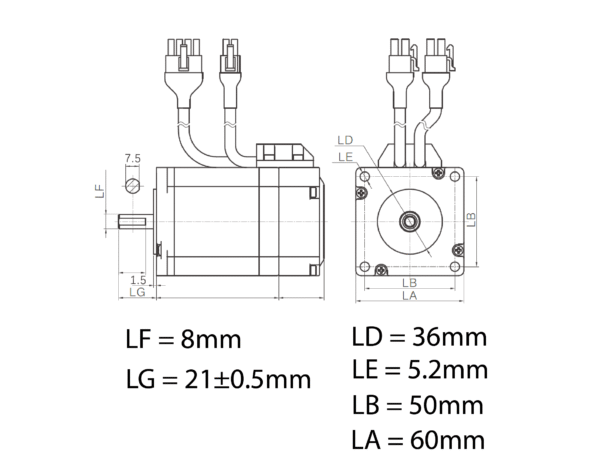 close loop nema 23 50mm