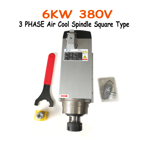 6KW-380V-Air-Cool-Spindle-Square-Type