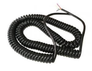 Spiral Spring Cable ขนาด 4core, 0.5sqmm. ยืดออก 5ม.
