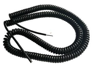 Spiral Spring Cable ขนาด 2core, 1.0 Sqmm. ยืดออก 8ม.