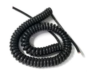 Spiral Spring Cable ขนาด 4core, 2.5sqmm. ยืดออก 5ม.