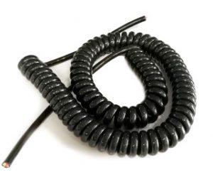 Spiral Spring Cable ขนาด 4core, 2.5sqmm. ยืดออก 5ม.
