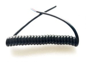 Spiral Cable ขนาด 3core, 0.8sqmm. ยืดออก 1ม.