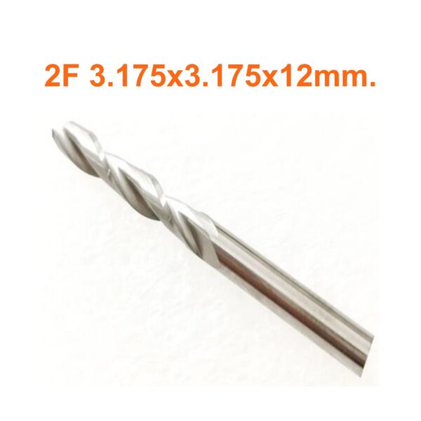 ดอก End Mill แบบ 2เกลียว ขนาด 3.175**3.175*12mm.