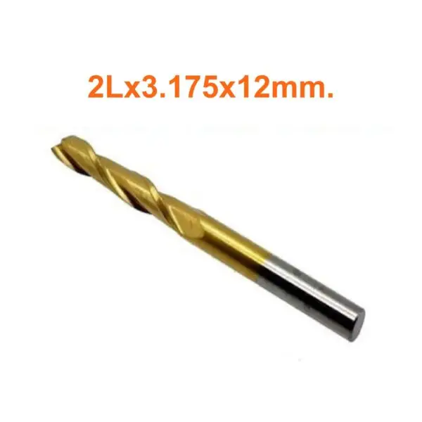 ดอก End Mill แบบ 2เกลียว ขนาด 3.175**3.175*12mm.