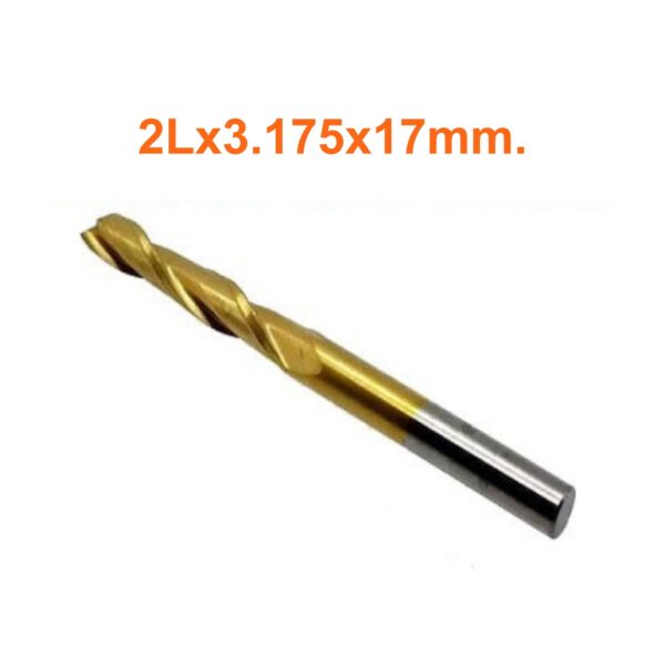 ดอก End Mill แบบ 2เกลียว ขนาด 3.175**3.175*17mm.