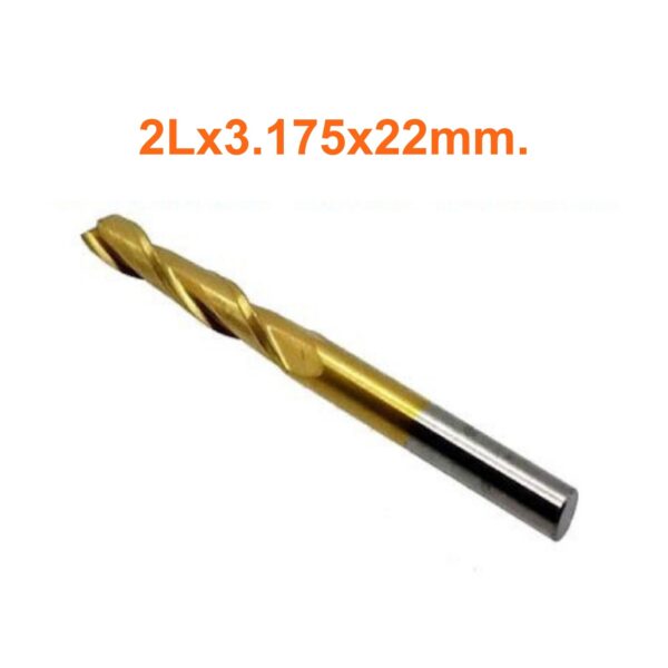 ดอก End Mill แบบ 2เกลียว ขนาด 3.175**3.175*22mm.