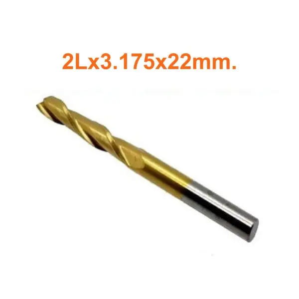 ดอก End Mill แบบ 2เกลียว ขนาด 3.175**3.175*22mm.