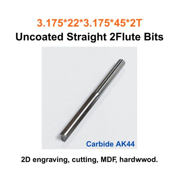 2 Straight Flutes 3.175*22mm.EndMill