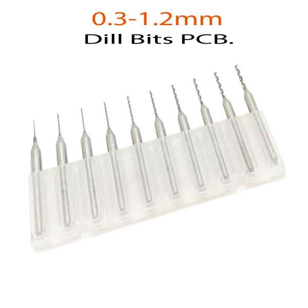 set 0.3-1.2mm.Dill-Bits-PCB