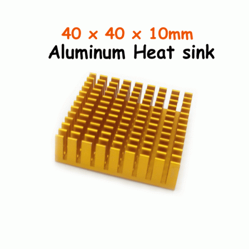 40x40x10mm Gold Aluminum Heat Sink