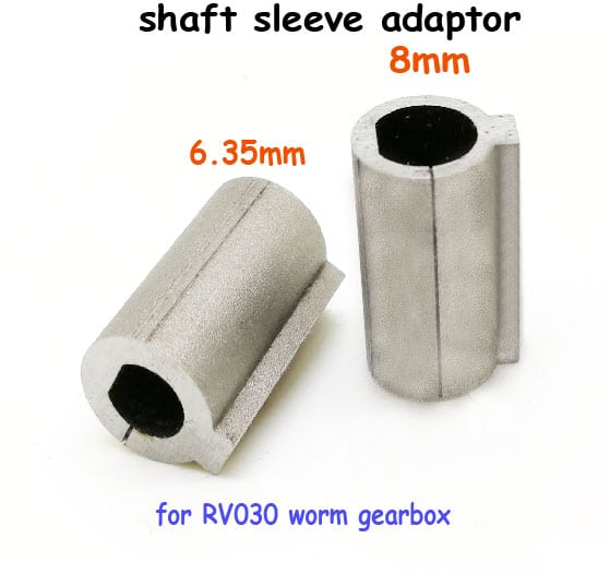 8mm-6.35mm shaft sleeve adaptor for RV030 worm gearbox