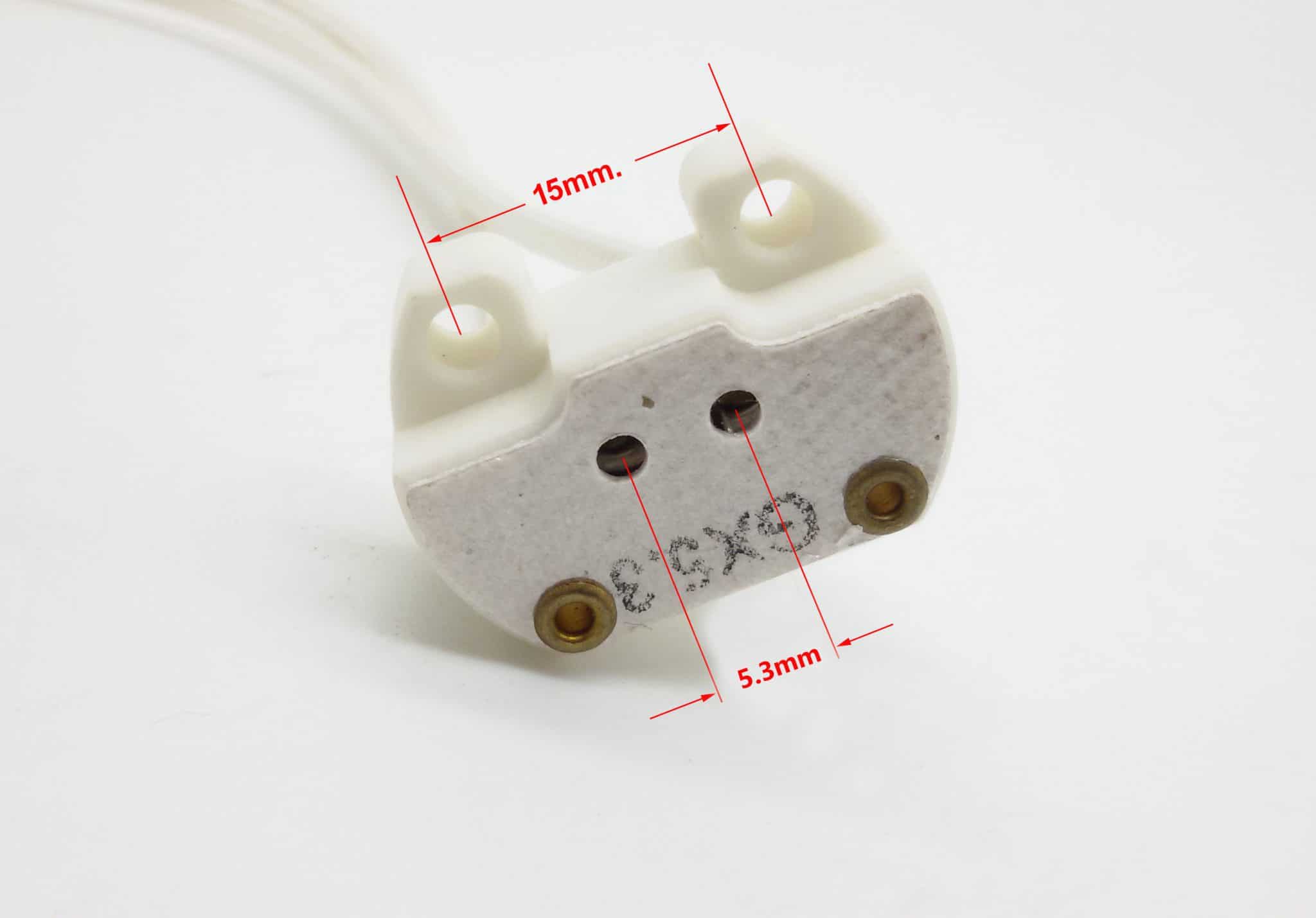Ceramic Halogen Lamp Socket 5.3mm. คลองถมช้อปปิ้งมอลล์