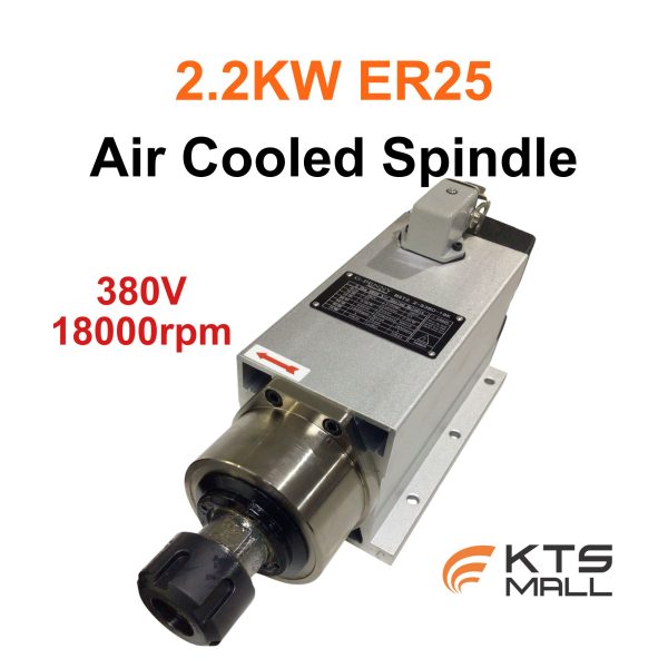 2.2KW. ER25-Air Cooled Spindle Square Type - Image 3