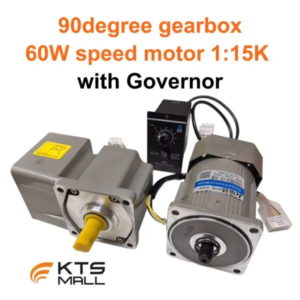 90degree gearbox 60W speed motor 1:15K with Governor